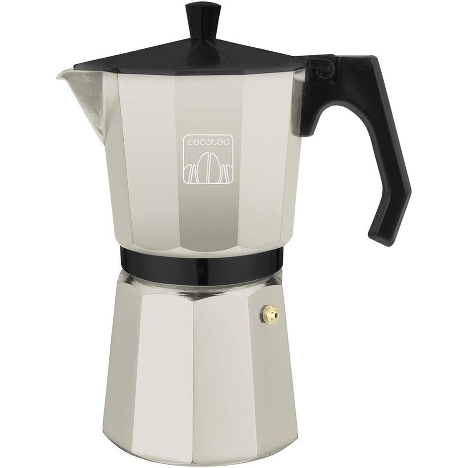 262206 - CECOTEC Makinë kafeje italiane Cumbia Mokclassic 600, 450ml, ngjyrë bezhë, 9 filxhanë, për sobë induksion, dorezë ergonomike, filtër çeliku inox