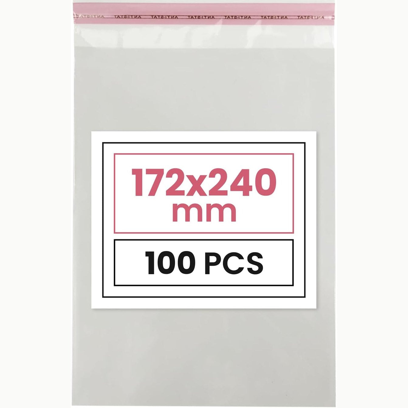 248736 - Qese të sheshta Netuno 100 PP transparente të mëdha 17.2 x 24 cm, qese vetëngjitëse të vogla, qese prej folie Peel & Seal, qese celofani të bëra nga plastikë transparente