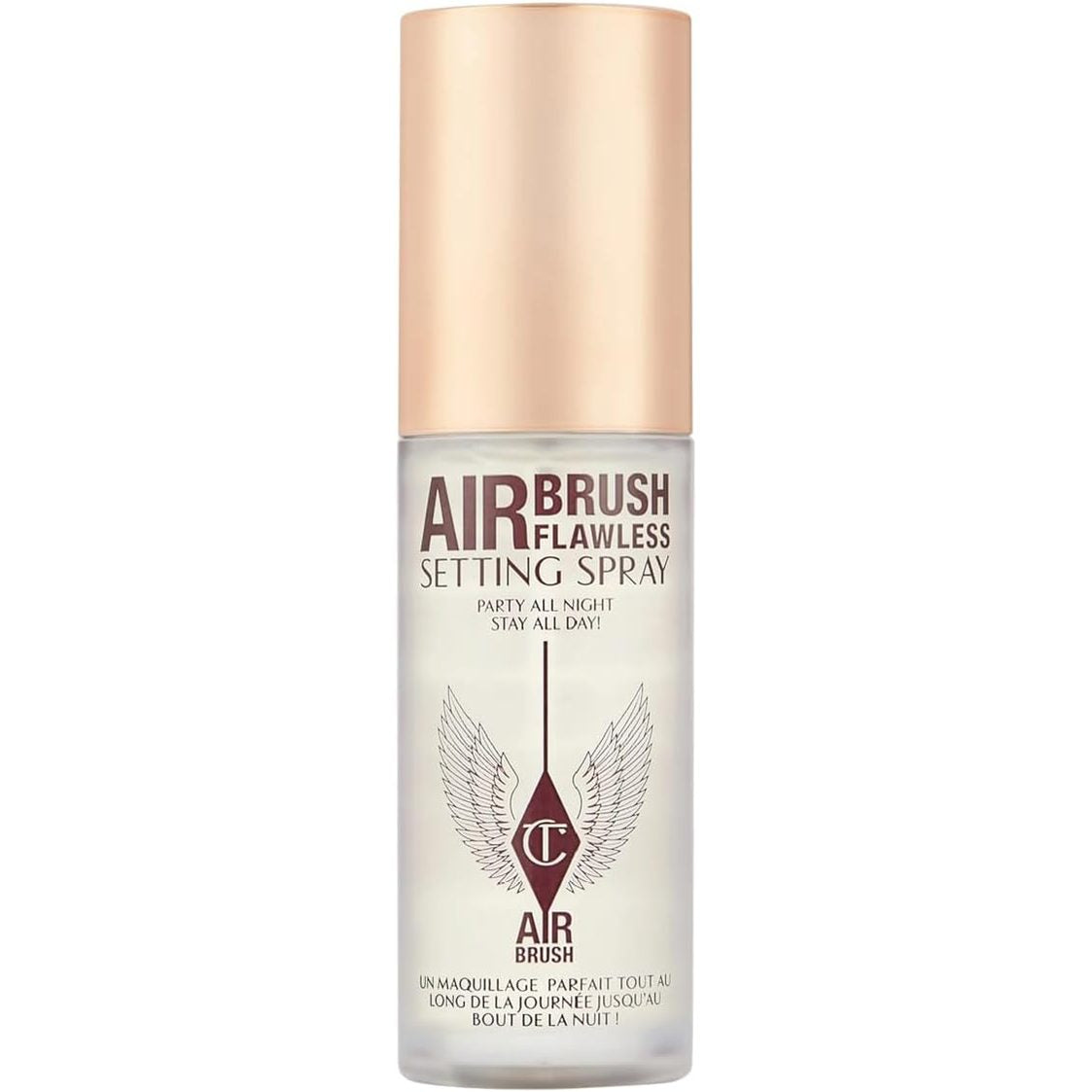 336009 - CHARLOTTE TILBURY Airbrush Flawless Sprej fiksues, 34ml, pa vaj, i papërshkueshëm nga uji, zgjat deri në 16 orë, me Aloe Vera