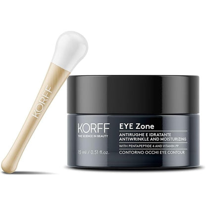 335907 - KREM KORFF Eye Zone për Konturin e Syve për Qeset dhe Rrathët e Errët nën Sy me Acid Hialuronik dhe Vitaminë PP, Anti-Rrudha dhe Hidratues, 15 ml