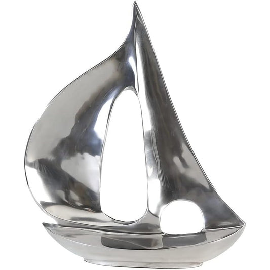 199440 - GILDE - Skulpturë Alumini në Formë Varkë, E Lëmuar, për Dekorim Banjo, Madhësi L. 35cm