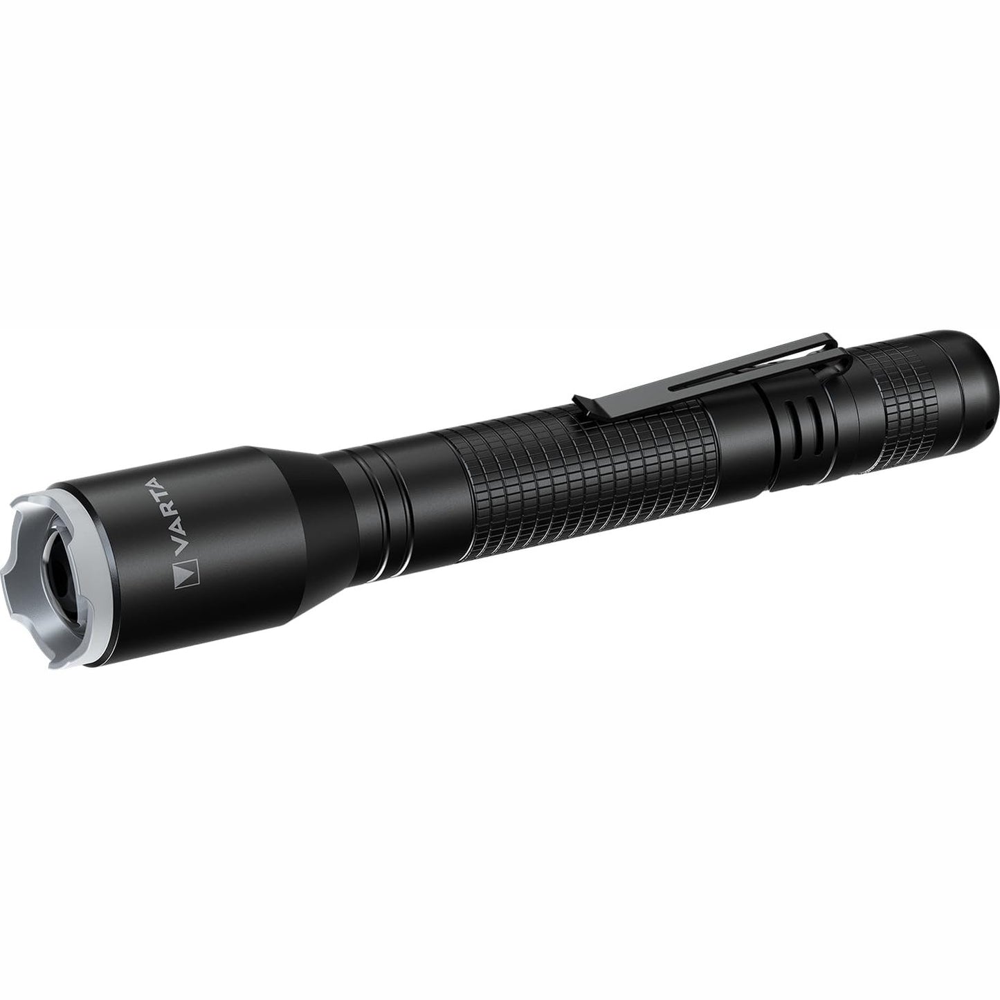 229437 - VARTA Fener LED me 2 bateri AA, dritë alumini F20 Pro, llambë me tre modalitete drite, fener me strehë alumini, dorezë me teksturë, rezistente ndaj goditjeve