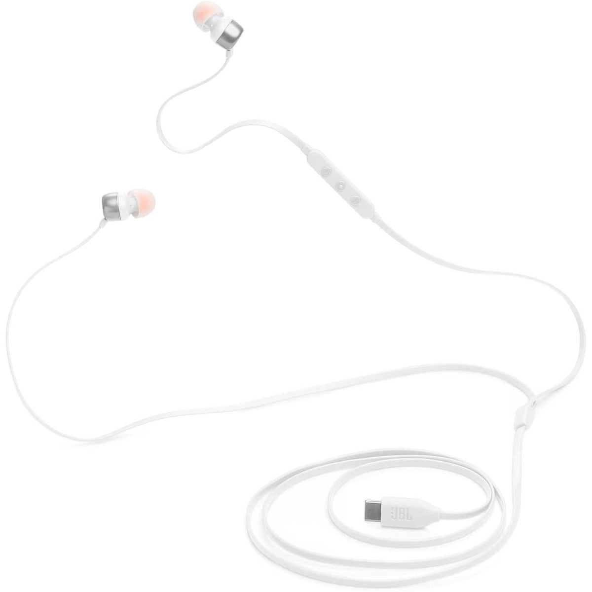 268684 - JBL Tune 310 C, Kufje me Tel, Tingull i Pastër Basi JBL, Lidhje USB-C, Kabllo e Sheshtë, Telekomandë me Mikrofon, E Bardhë
