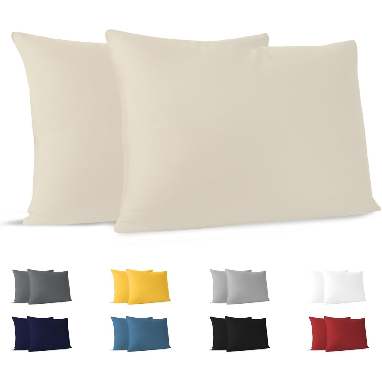 216052 - DREAMZIE Mbulesë jastëku 30x50 (Set prej 2) - 100% Pambuk Xhersi 150 g/m²