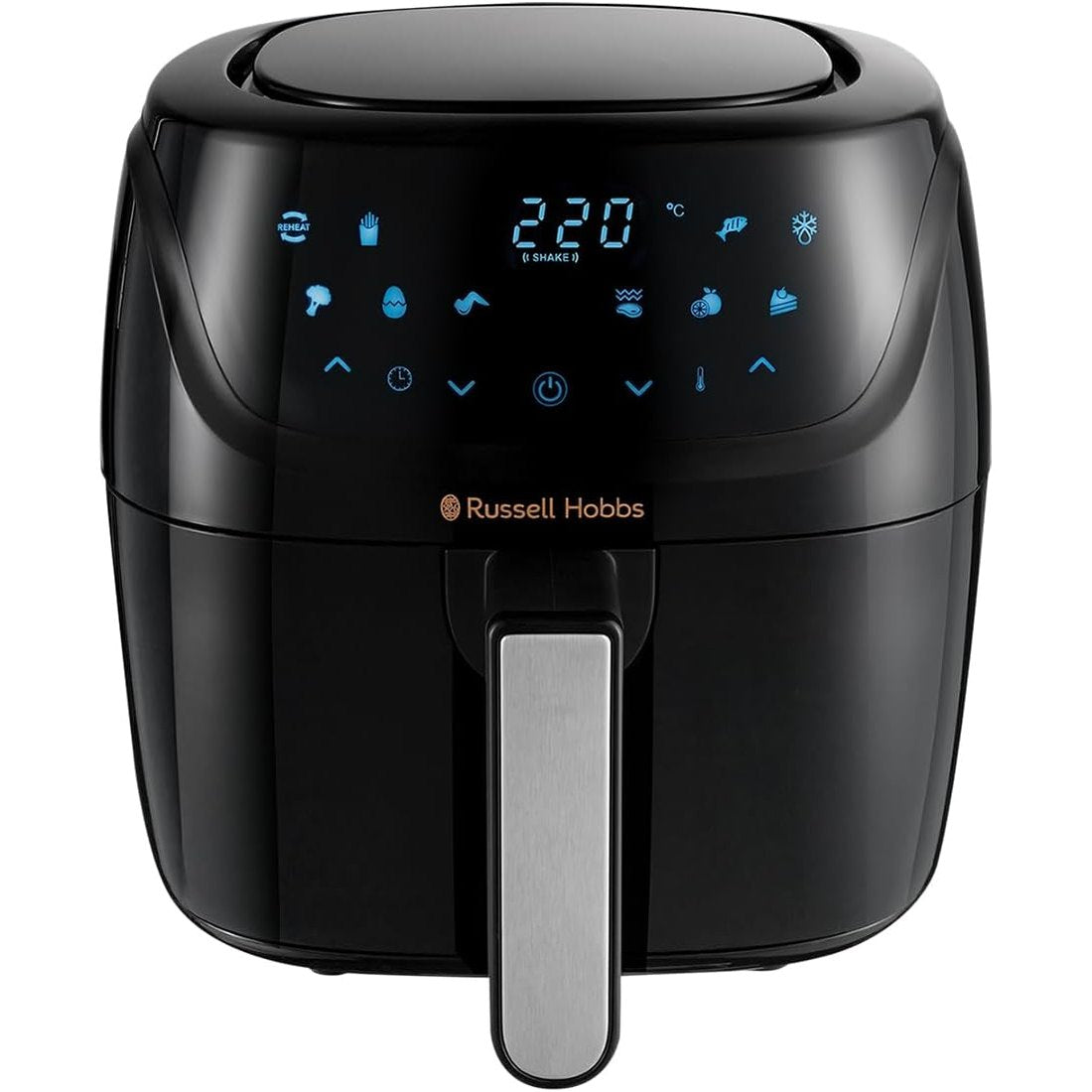 320816 - RUSSELL HOBBS Fritezë dixhitale me ajër 4L e shpejtë [7 funksione gatimi | 10 programe], Kursim energjie, Temperaturë maksimale 220°C, Pastrim i lehtë, Ekran me prekje, Përdorim pa vaj, Skarë, Pjekje, Pjekje, Ngrohje përsëri