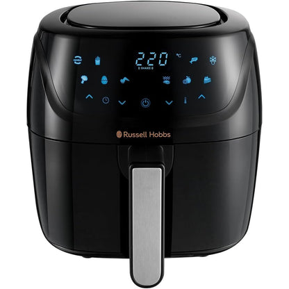 320816 - RUSSELL HOBBS Fritezë dixhitale me ajër 4L e shpejtë [7 funksione gatimi | 10 programe], Kursim energjie, Temperaturë maksimale 220°C, Pastrim i lehtë, Ekran me prekje, Përdorim pa vaj, Skarë, Pjekje, Pjekje, Ngrohje përsëri