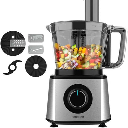 288235 - CECOTEC Përpunues Ushqimi Paprika 1300, 2000W, çelik inox, tas 3.5L, 2 shpejtësi, 3 disqe prerëse, 1 teh prerës, 1 teh brumosës