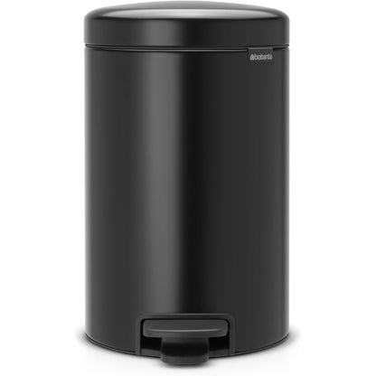 255266 - BRABANTIA Newicon Kosh plehrash me pedale dhe kovë plastike, 12L, E zezë mat