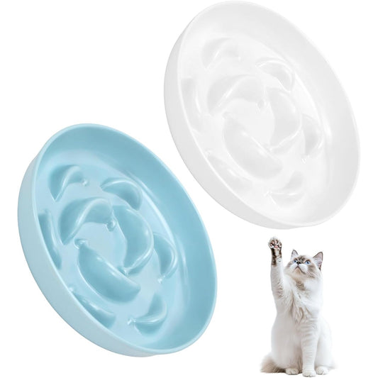 206139 - ENË PËR MACE, PAKO ME 2 NË MATERIAL MELAMINE, JO-RRËSHQITËSE DHE E QËNDRUESHME, USHQYES I NGADALTË, PËR MACET DHE QENTË E VOGËL