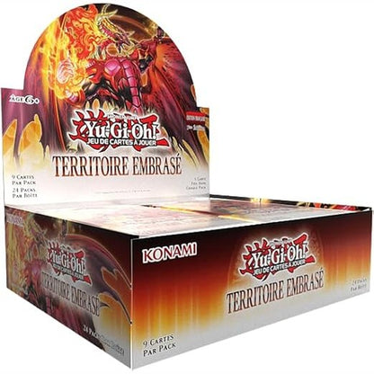 267745 - Yu-Gi-Oh! Kutia me 24 pako përforcuese Burning Territory, 216 letra, Mosha 6+, Edicioni Francez