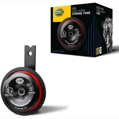 289045 - HELLA 3AL 922 000-961 - Bori S90 - 12V - 113dB(A) - Diapazoni i frekuencës: 415Hz - Ngjyra e strehimit: e kuqe/e zezë