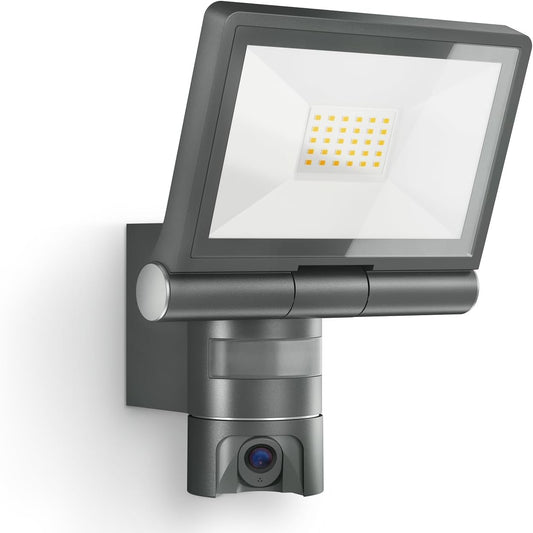 175014 - STEINEL - Prozhektor LED me Kamerë XLED CAM2 SC, Kamerë mbikëqyrjeje 2K, Interfon, Detektor lëvizjeje, Wi-Fi 6 me dy banda, 21W, Materiali Alumin, Ngjyra Antracit