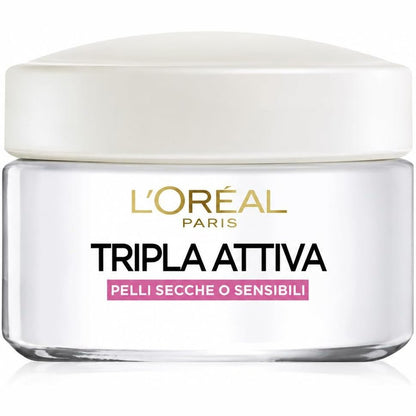 301262 - L'OREAL PARIS Krem hidratues për fytyrën për lëkurë të ndjeshme, Krem hidratues ditor me glicerinë dhe vitaminë E, Hydra Active 3, 1 x 50 ml