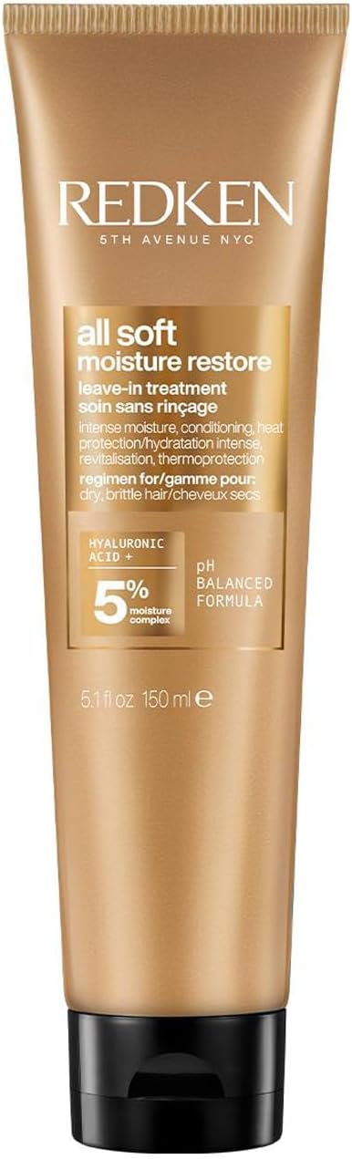 316914 - REDKEN - Mbrojtës nga nxehtësia me lëvozhgë të butë - 150 ml - Hidraton dhe ruan lagështinë deri në 72 orë - Flokë të thatë deri në të trashë