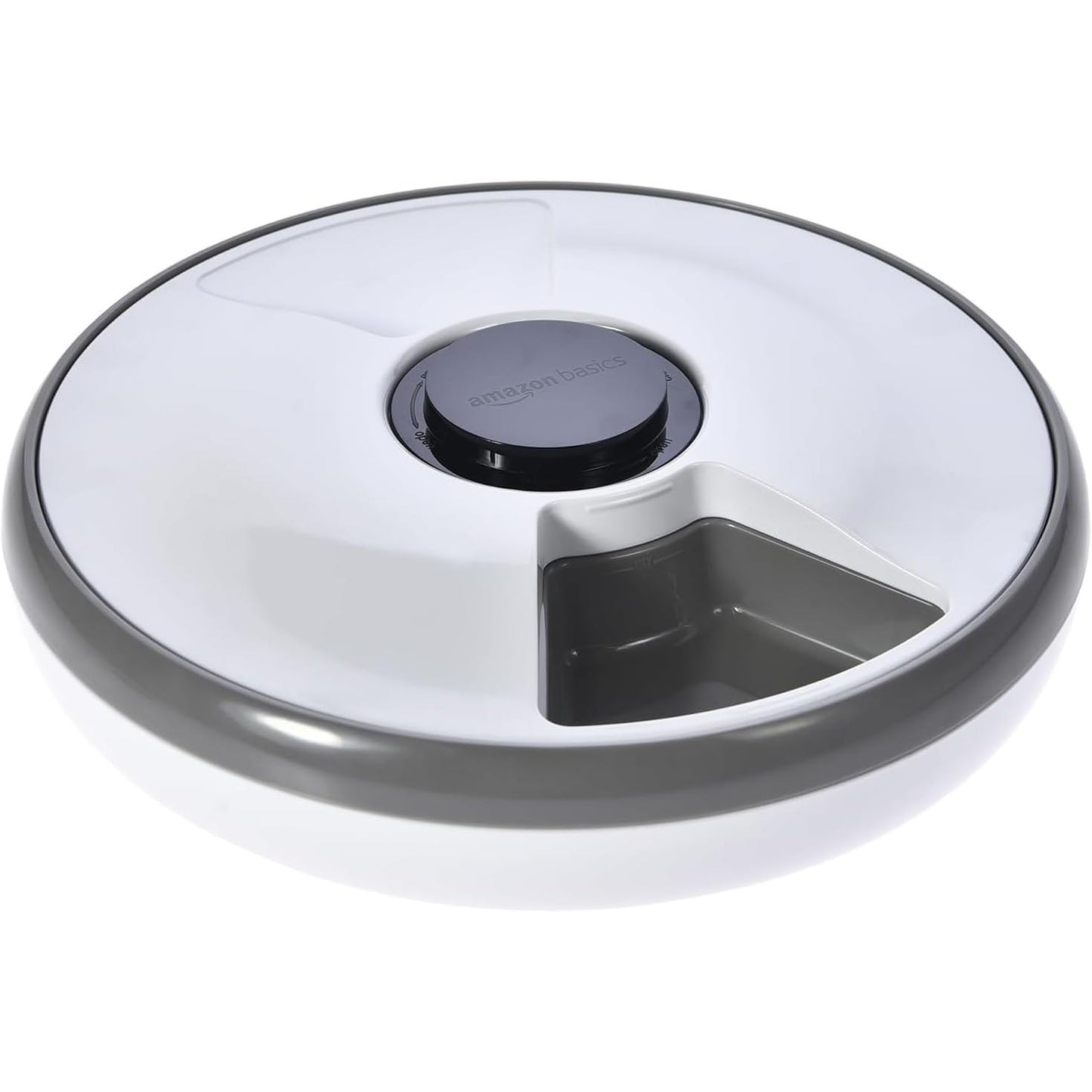 199806 - AMAZON BASICS - Ushqyes Automatik për Kafshë Shtëpiake, Dimensionet 31.5 x 31.5 x 8.3 cm, Ngjyra e Bardhë