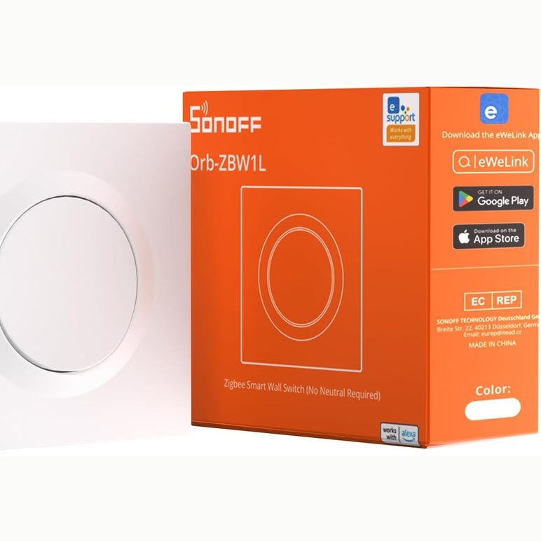 314172 - SONOFF Fusion, Orb-ZBW1L(ZBMINIL2-E) Ndërprerës i Mençur i Murit Zigbee 3.0, Ngarkesë 6A, I Përputhshëm me Asistentin në Shtëpi