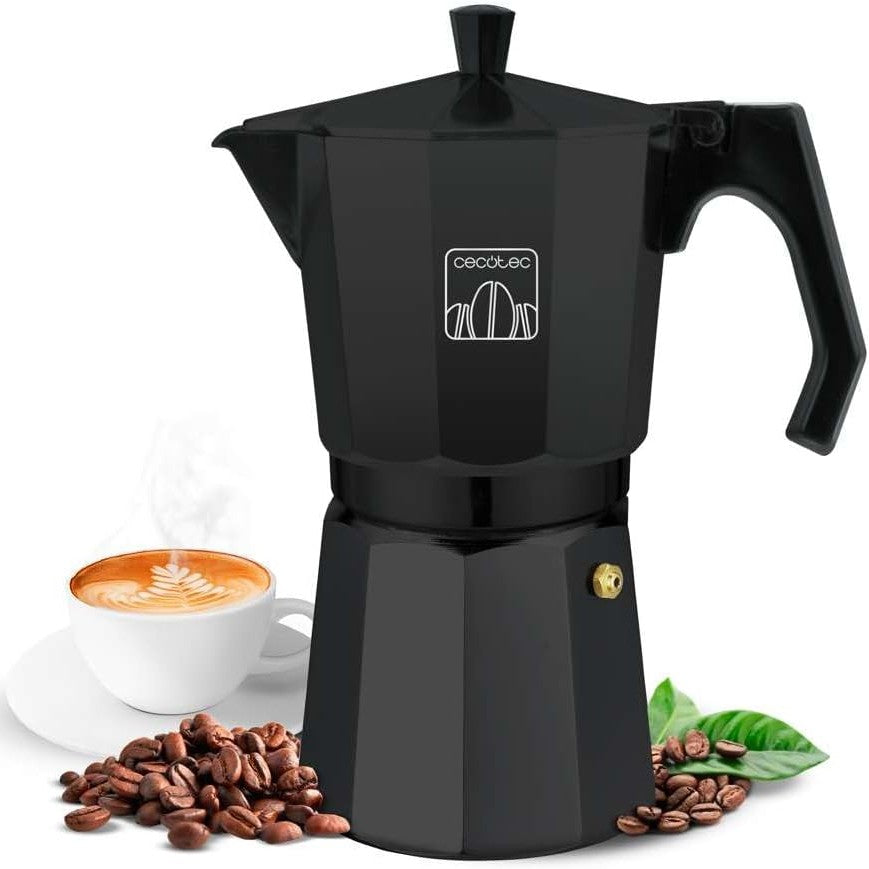 223996 - CECOTEC Makinë kafeje Cumbia Mokclassic 600, 300 ml, alumini, kapacitet për 6 filxhanë, e zezë