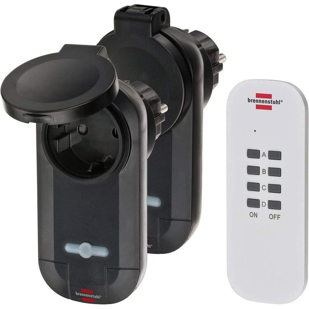 322577 - Brennenstuhl Set ndërprerësish pa tel RC CE1 0201, pako me 2 priza pa tel