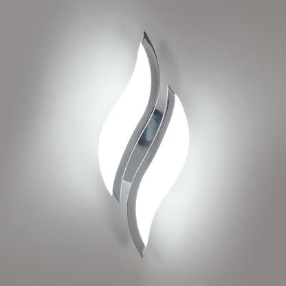 256143 - GOECO Dritë Muri për Brendshme, Llambë Muri Kromi 12W 1350LM, dritë LED me ngjyrë të bardhë të ftohtë 6500K, për dhomë gjumi dhe hotel