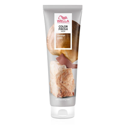 303711 - WELLA PROFESSIONALS Color Fresh Mask Karamel Glaze, Trajtim për flokët, 150 ml, nuancë ushqyese me vaj avokadoje, për flokë të verdhë deri në kafe të mesme