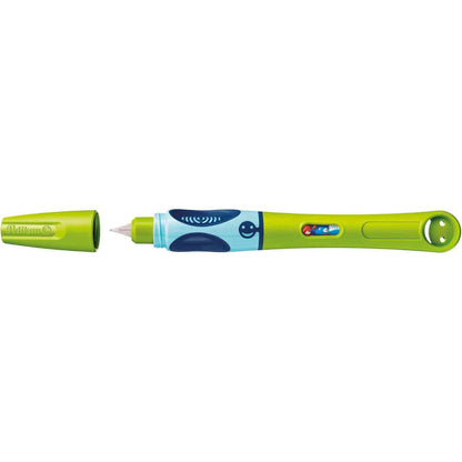 273888 - PELIKAN Stilograf griffix, për dorën e djathtë, jeshil - stilograf ergonomik për fëmijë që mësojnë të shkruajnë, stilograf shkolle me majë dhe fishek çeliku inox.