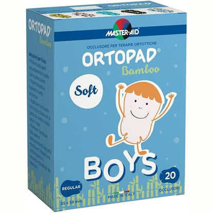 272368 - MASTER AID Ortopad Soft Boys Regular - Ngjyrë për sy për fëmijë - 1 pako me 20 copë - 8.5 x 5.9 cm