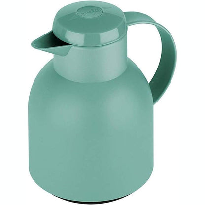 211139 - EMSA SAMBA F40102 - Enë e izoluar me kapacitet 1 litër, Material Plastik, Mbyllje me Shtypje të Shpejtë, 100% Papërshkueshme nga Rrjedhjet, Mban Nxehtësi për 12 Orë dhe Ftohtësi për 24 Orë, Ngjyrë Jeshile Pluhuri