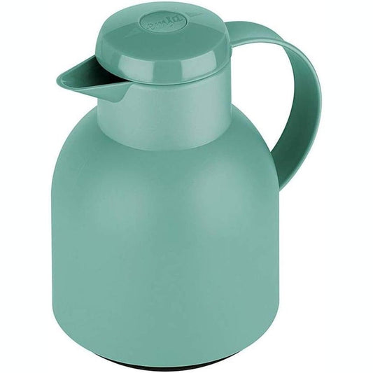 211139 - EMSA SAMBA F40102 - Enë e izoluar me kapacitet 1 litër, Material Plastik, Mbyllje me Shtypje të Shpejtë, 100% Papërshkueshme nga Rrjedhjet, Mban Nxehtësi për 12 Orë dhe Ftohtësi për 24 Orë, Ngjyrë Jeshile Pluhuri