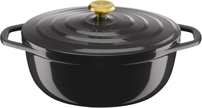 255097 - TEFAL ENA OVALE, 30 X 23 CM (5.7 L), E PËRPUTHSHME ME INDUKSIONIN, VESHJE QERAMIKE, KAPAK KONDENSIMI, GRI, E2558904