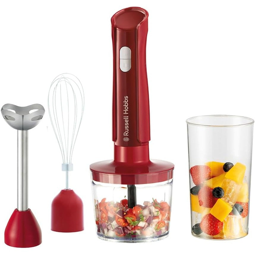 162424 - RUSSELL HOBBS BLENDER Dore 3-në-1 Desire, me rrihëse dhe grirëse, ngjyra e kuqe, kapacitet 600ml, pjesë të përshtatshme për lavastovilje, material tehe çeliku inox, 27142-56