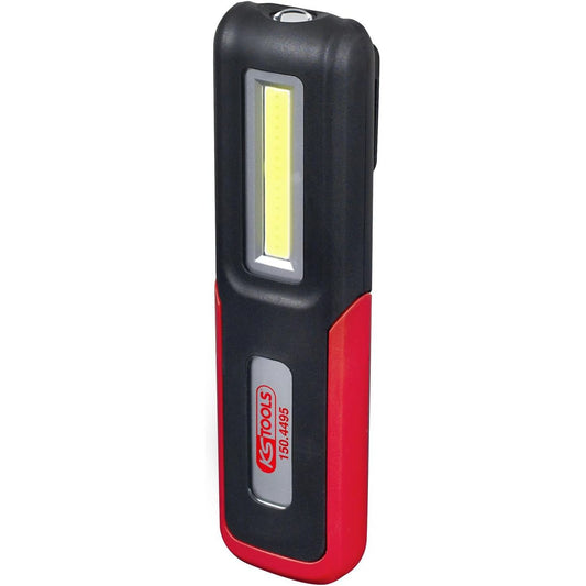 197667 - KS TOOLS - Llambë Punishteje Mobile LED COB, 3 Vat, Ultra e Fuqishme, e Palosshme, Jetëgjatësi e Baterisë 3-4 Orë, Modeli 150.4495