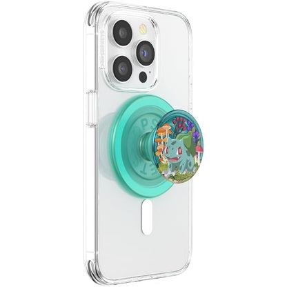 276764 - PopSockets: PopGrip Round për MagSafe | Unazë Adaptori për MagSafe e Përfshirë | Mbështetëse dhe Dorezë për Telefona | Pokémon - Bulbasaur Mint