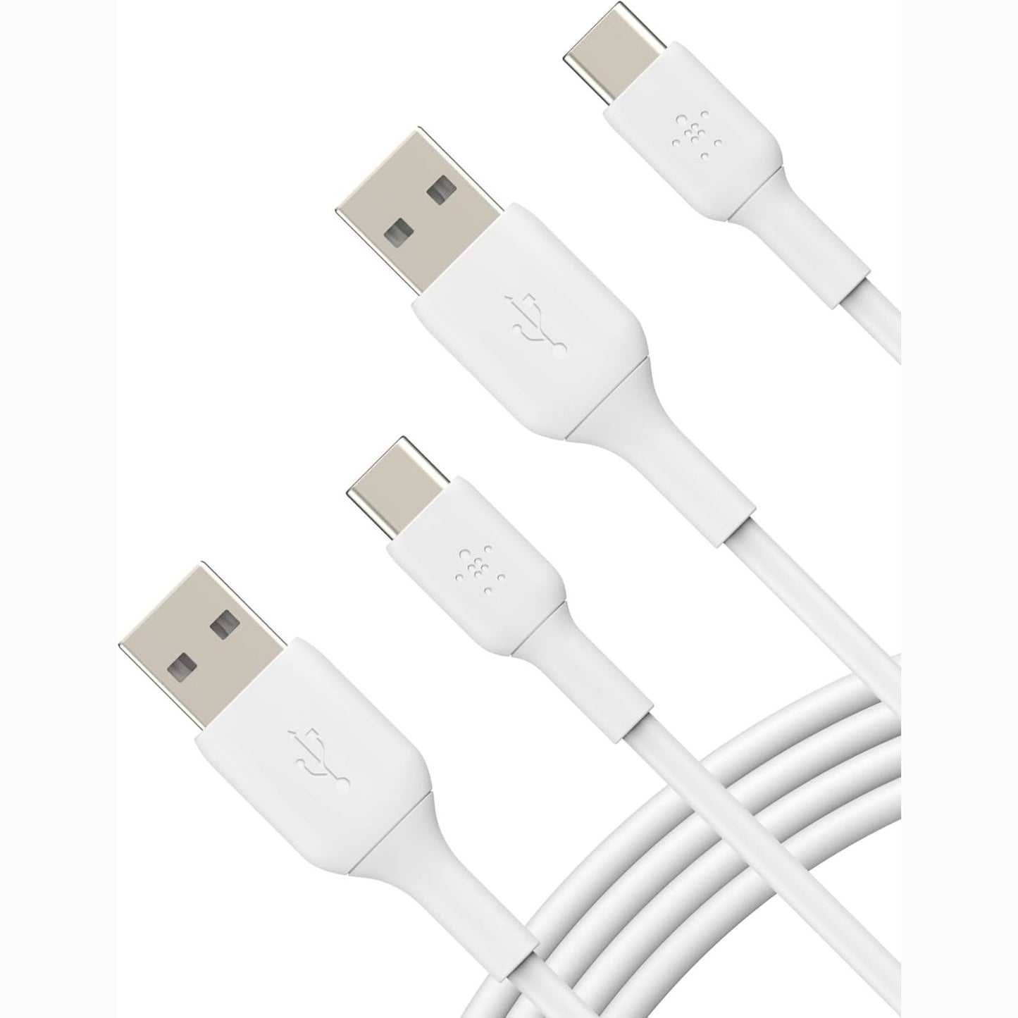269060 - BELKIN Kabllo BoostCharge USB Type-C (Kabllo USB-C në USB-A për iPhone 16, iPhone 15, Samsung Galaxy S24, S23, Pixel, iPad Pro, MacBook, Nintendo Switch dhe të tjerë), 1 m, Pako me 2 pjesë, e bardhë