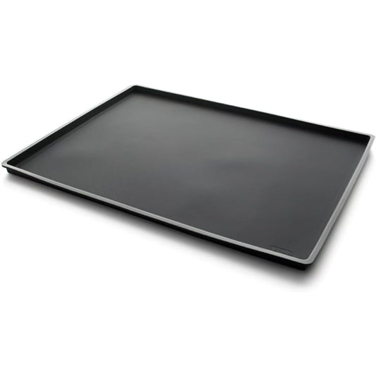 197875 - LÉKUÉ - Tapet Furre prej Silikoni të Zi me Skaje të Ngritura 40 x 30 cm, Tapet Pjekje për Kek Sfungjeri, Rrotullë Zvicerane/Tavë Pjekjeje Kundër Derdhjes