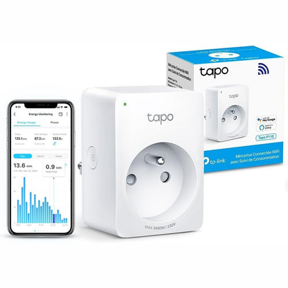 274241 - TAPO Prizë Inteligjente WiFi, Monitorim Energjie, 16A Tipi E, E pajtueshme me Alexa, Google Home dhe SmartThings, Kontrollon Radiatorët dhe Ngrohjen, Kursim Energjie, P110(FR)