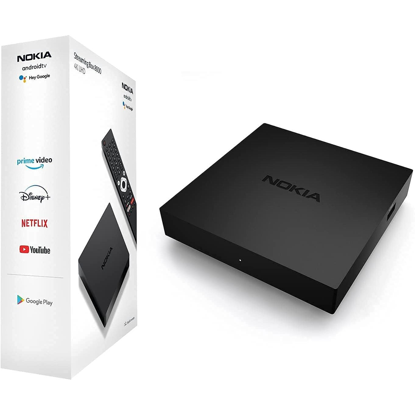272925 - NOKIA Streaming Box - Android TV Smart Box (Ultra HD 4K, HDR, Chromecast, Asistent Vocal, WiFi, HDMI, LAN, Bluetooth, H.264, HEVC H.265)