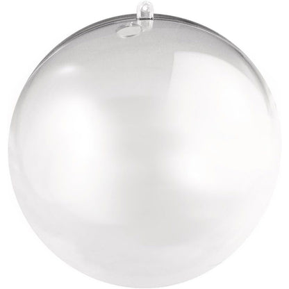 254076 - Rayher Top plastik, 2 pjesë, 16 cm ø, Top plastik i mbushshëm, transparent, top akrilik me lak varës, top dekorativ transparent, top Krishtlindjesh me dy pjesë, 3946237