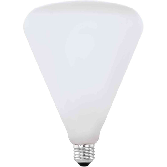 131415 - EGLO Llambë LED E27 me Errësim, Konike e Madhe, 4.5V (Ekuivalente me 40V), 470 Lumen, E Bardhë e Ngrohtë, 2700k, E Bardhë Opal, R140, Ø 14 cm