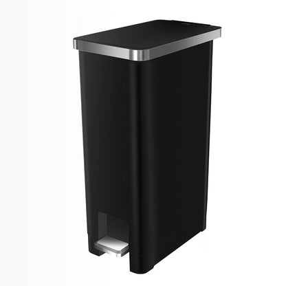 217436 - EKO HANA Kosh plehrash kuzhine 30L i zi me pedale dhe mbyllje të butë, plastik modern dhe kompakt