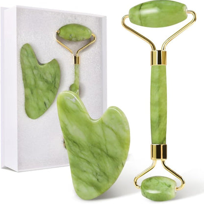 306686 - GUGUG Rul Jade dhe Guri Gua Sha për Masazh të Fytyrës, Syve dhe Trupit