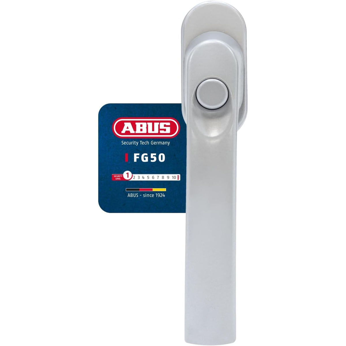 314719 - ABUS Dorezë dritareje FG50 - kyçje dritareje me buton shtytës, argjendi