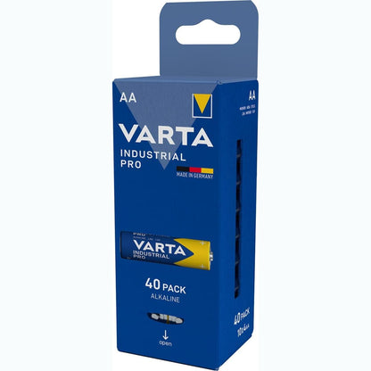273915 - VARTA Bateri AA, Pako me 40 copë, Bateri Industriale Pro, Bateri Alkaline, 1.5V, Prodhuar në Gjermani