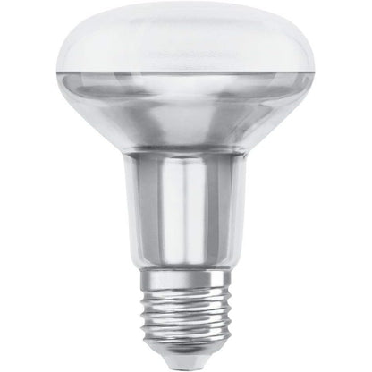 229662 - OSRAM Llambë reflektuese LED R80, E27, 5.9W, 2700K, njollë qelqi, zëvendësuese për 60W