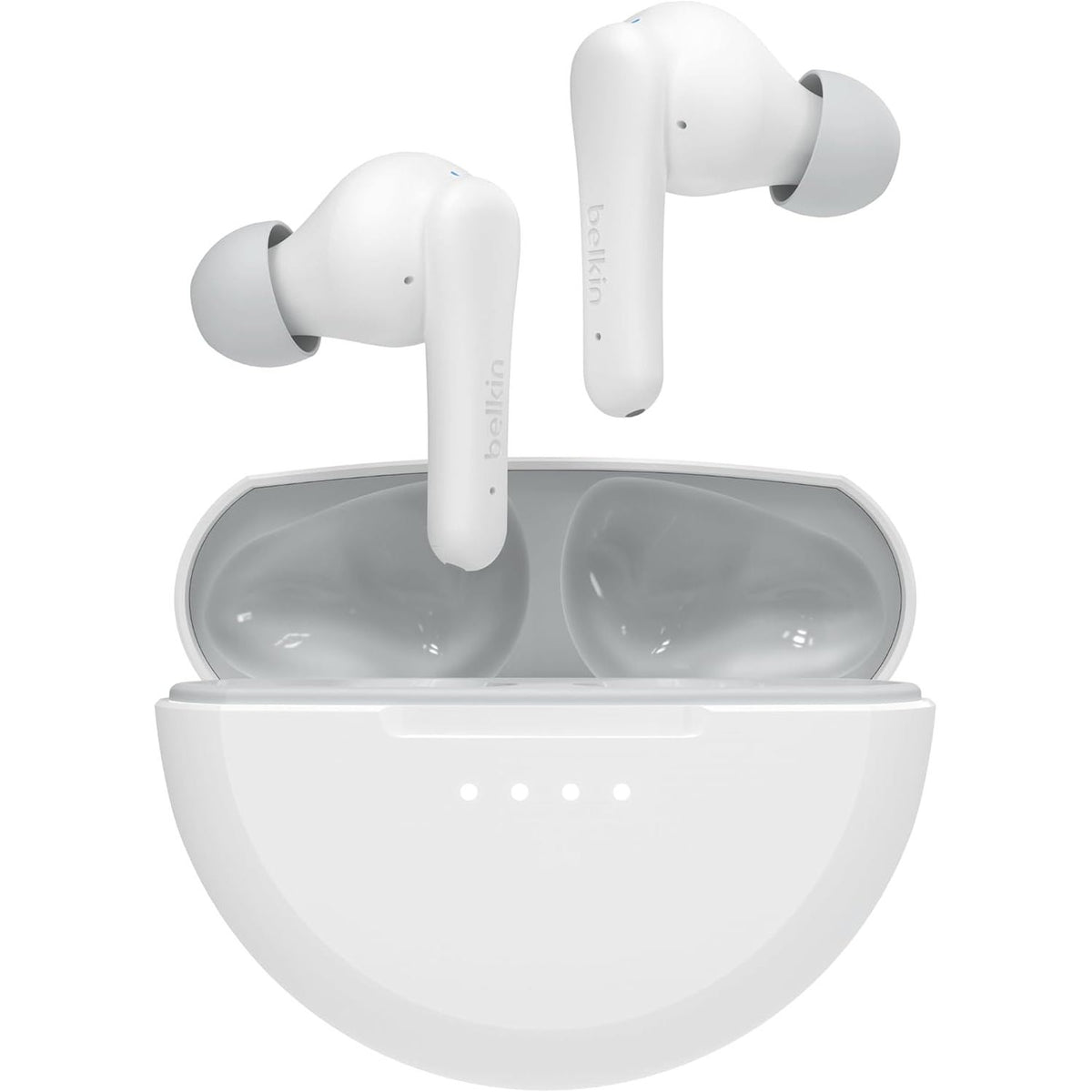 273402 - BELKIN KUFJE SoundForm Nano 2 Bluetooth për fëmijë me mikrofon të integruar, jetëgjatësi baterie 28 orë, kufizues vëllimi 85 dB, IPX5 rezistente ndaj ujit, të pajtueshme me iPhone, iPad, Galaxy, etj. – të bardha