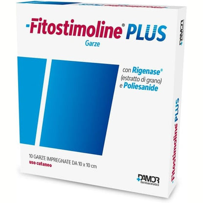 311907 - DAMOR - Fitostimoline Plus Garzë Sterile e Impregnuar për Fashimin e Djegieve dhe Plagëve të Lëkurës, 10x10 cm