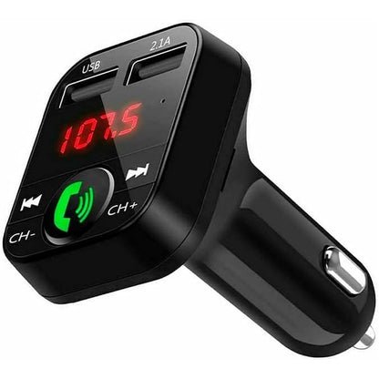 269555 - NK Transmetues FM Bluetooth V5.0 për makinë dhe kamion 12/24V, Thirrje pa duar, lexues muzike + EDR, adaptor marrësi radioje, karikim i shpejtë i dyfishtë USB 2.1A, model NK-FM2102