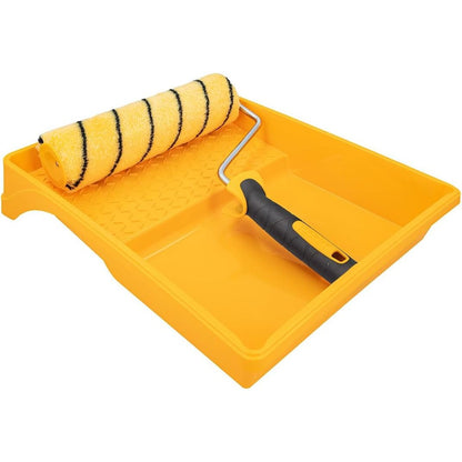 163905 - HARDY - Set Për Lyerje: Role Lyerjeje 25 cm Ø48 mm me Dorezë Dy-Materialesh + Tabaka, Mëngë Poliesteri Hardstar 13 mm Për Lyerjen e Mureve dhe Tavaneve