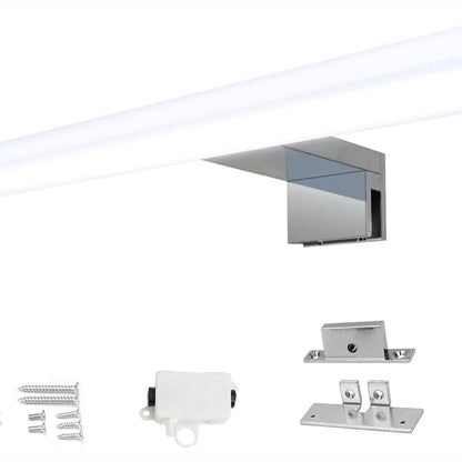 263441 - kalb Lëkurë viçi Mera LED me dritë pasqyre për banjo, 230V, 300 mm, E bardhë e ngrohtë