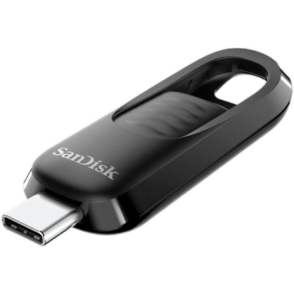 296056 - SANDISK Njësi flash Ultra Slider 64GB, USB 3.2, shpejtësi deri në 300MB/s, Tipi-C, lidhës i tërheqshëm, e zezë