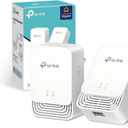 272942 - TP-LINK Adaptues Powerline PG-HN1200 me 1 Portë Gigabit, Pako me 2 - Ideal për të shijuar shërbimin Multi-TV në shtëpi, i pajtueshëm me të gjithë dekoderët, Plug and Play, Modaliteti i kursimit të energjisë, KIT PG1200